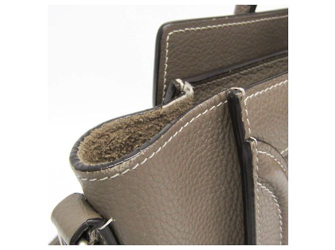 Céline Celine Luggage Nano Lederhandtasche für Damen Grau - Ansicht 9