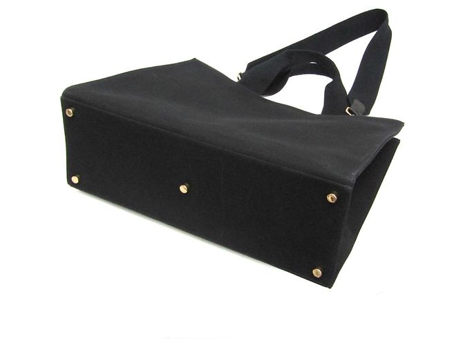 Fendi x Versace Fendace Canvas Schultertasche Tote Schwarz Golden - Ansicht 2