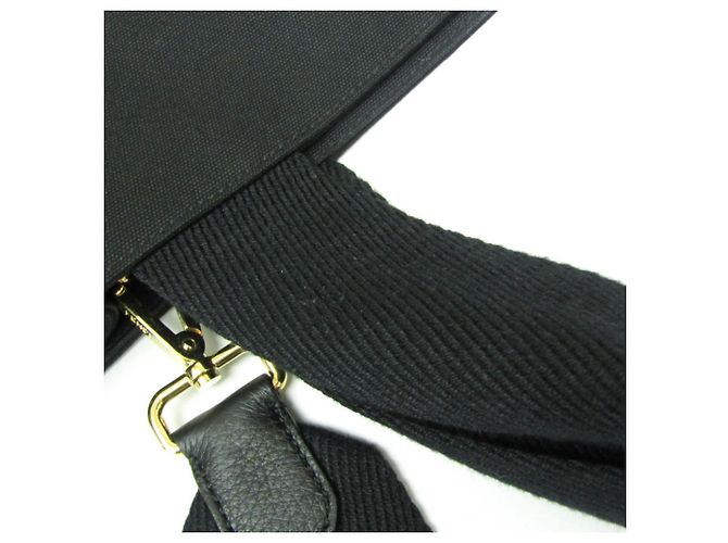 Fendi x Versace Fendace Canvas Schultertasche Tote Schwarz Golden - Ansicht 9