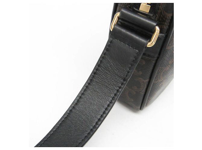 Céline Borsa a tracolla orizzontale Celine Triomphe Nero Marrone scuro - vista 13