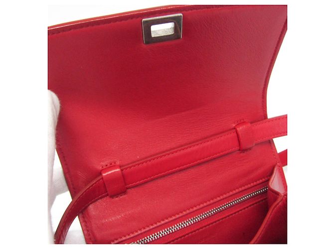 Céline Borsa a tracolla in pelle da donna Celine Classic Box Small Rosso - Ansicht 14
