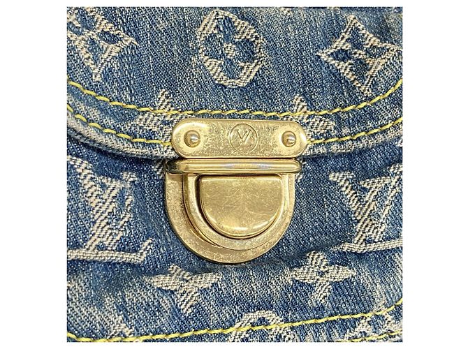 Borsa Louis Vuitton Monogram Denim Neo Speedy Blu - vista 10