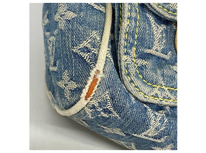 Borsa Louis Vuitton Monogram Denim Neo Speedy Blu - vista 6