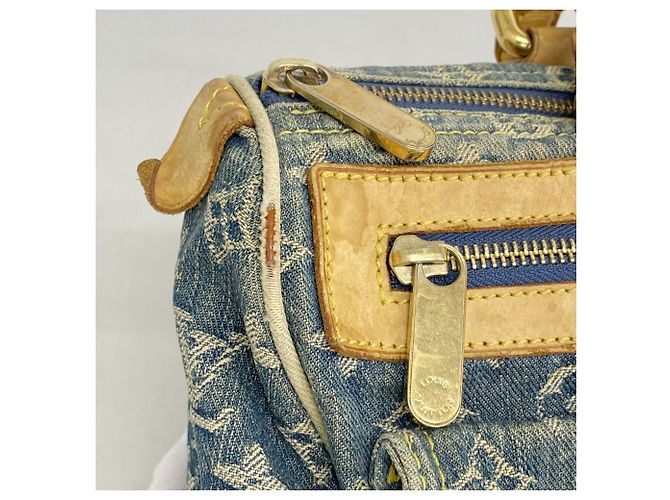 Borsa Louis Vuitton Monogram Denim Neo Speedy Blu - vista 7