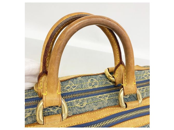Borsa Louis Vuitton Monogram Denim Neo Speedy Blu - vista 8