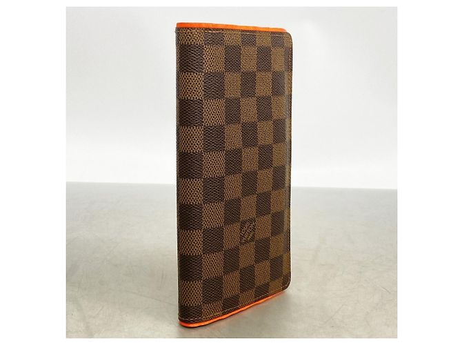 Louis Vuitton Damier Portefeuille Brazza Long Wallet Arancione Damier ebene - vista 2
