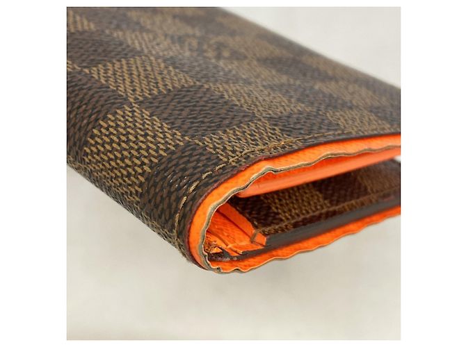Louis Vuitton Damier Portefeuille Brazza Long Wallet Arancione Damier ebene - vista 5