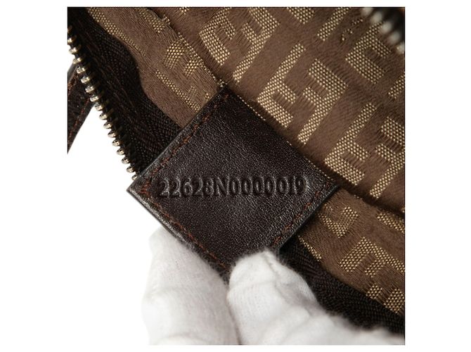 Fendi Beige Mini Zucchino Canvas Handtasche - Ansicht 6