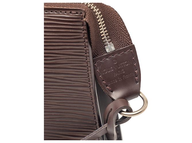 Pochette Accessoires en cuero Epi marrón Louis Vuitton Castaño Marrón oscuro - vista 5
