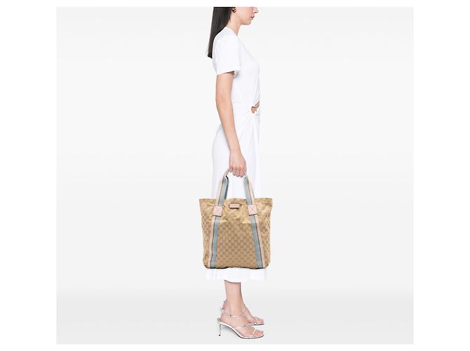 Gucci Beige GG Canvas Web Tote - Ansicht 7