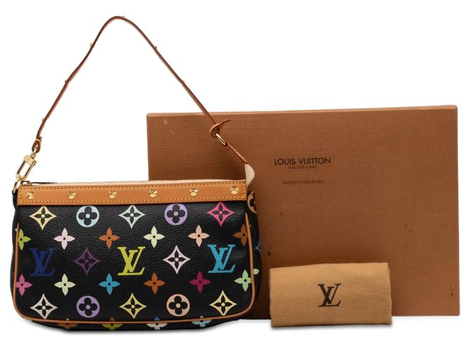 Pochette Accessoires Louis Vuitton Black Monogram Multicolore Negro - vista 8