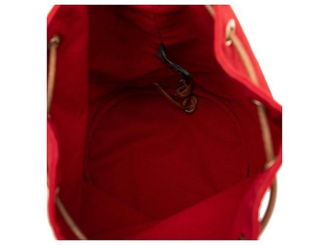 Hermès Red Toile Polochon Mimile Rosso - vista 4