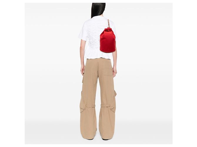 Hermès Red Toile Polochon Mimile Rosso - vista 6