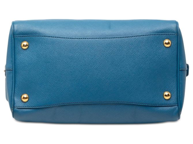 Borsa Boston Lux Saffiano Blu Prada - vista 3