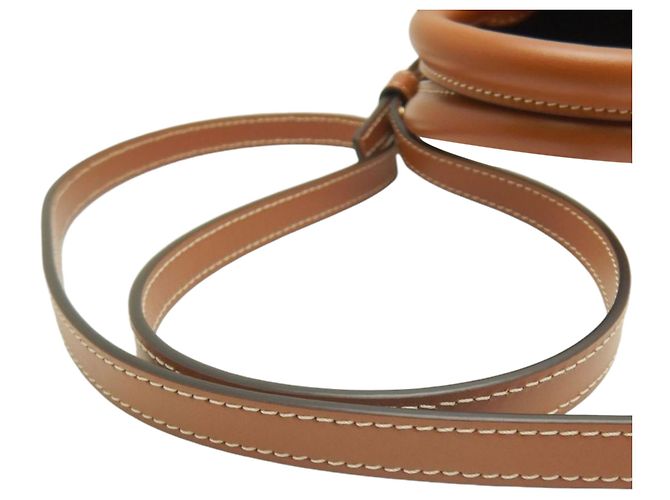 Céline Celine Borsa Tote Verticale Mini Triomphe in Tela Cerata Marrone Marrone scuro - vista 14