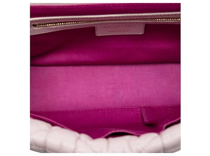 Borsa a tracolla Dior Pink Lambskin Cannage Milly La Foret Rosa - vista 4