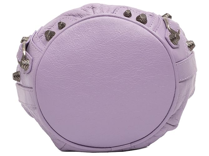 Borsa a secchiello Balenciaga Le Cagole in agnello viola XS Porpora - vista 3