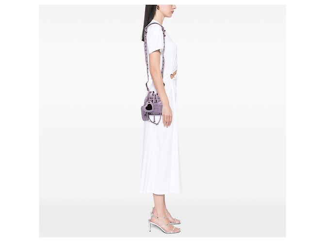 Borsa a secchiello Balenciaga Le Cagole in agnello viola XS Porpora - vista 7