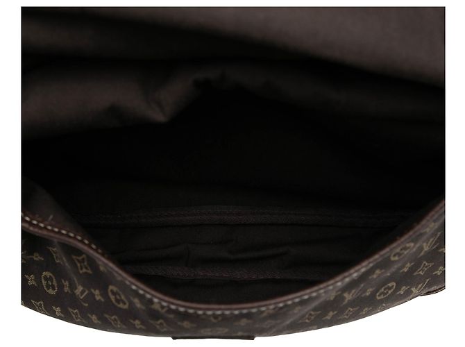 Louis Vuitton Marrone Monogram Mini Lin Saumur 30 Marrone scuro - vista 5