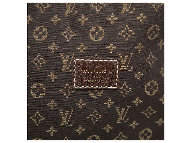 Louis Vuitton Marrone Monogram Mini Lin Saumur 30 Marrone scuro - vista 6