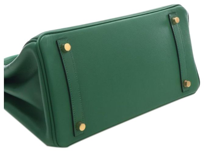 Hermès Green Courchevel Birkin Retourne 30 Verde - vista 4