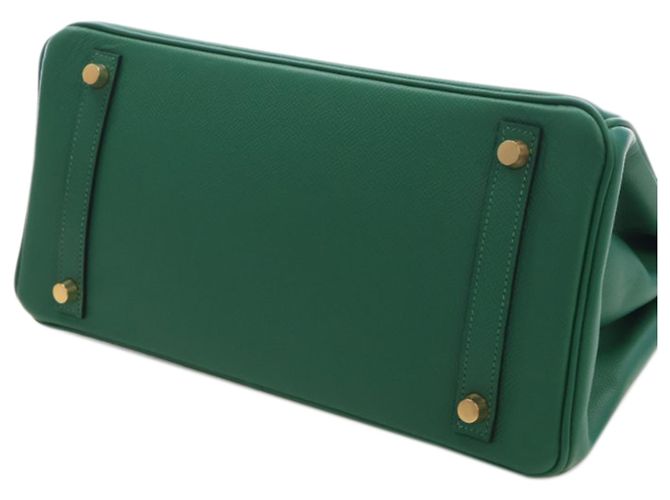 Hermès Green Courchevel Birkin Retourne 30 Verde - vista 5