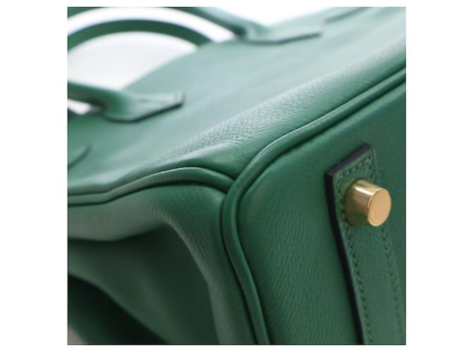 Hermès Green Courchevel Birkin Retourne 30 Verde - vista 6