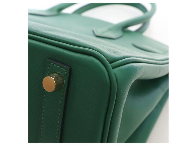 Hermès Green Courchevel Birkin Retourne 30 Verde - vista 7