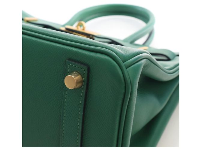 Hermès Green Courchevel Birkin Retourne 30 Verde - vista 9