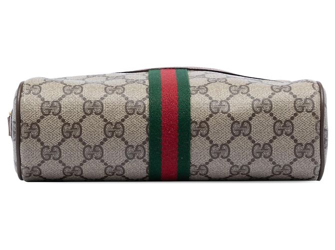 Gucci Beige GG Supreme Web Crossbody - vista 3
