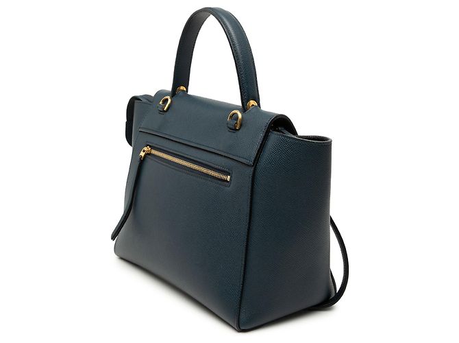 Belt Bag Céline Borsa Belt in pelle di vitello micro granulata blu Celine Blu navy - vista 2