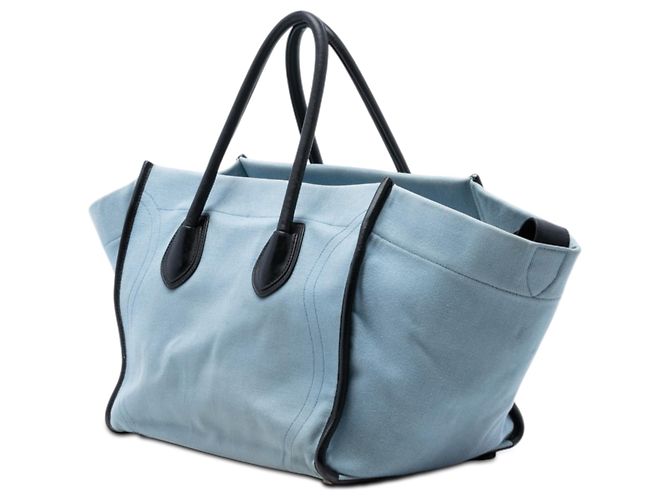 Céline Celine Blue Medium Denim Phantom Luggage Tote Blau Hellblau - Ansicht 2