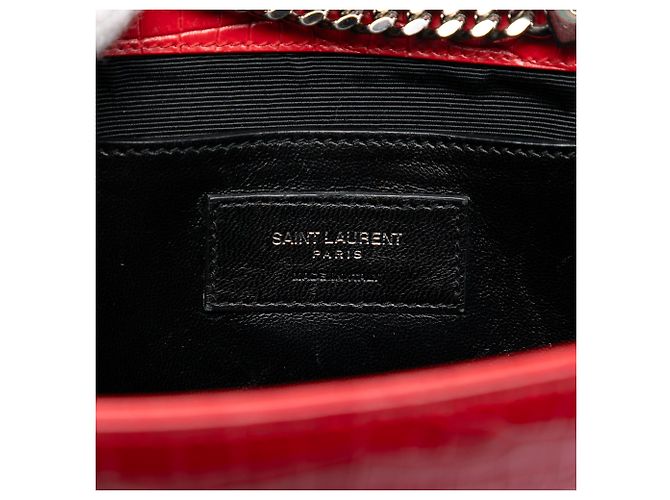 Borsa a tracolla Kate con nappa con stampa coccodrillo rossa di medie dimensioni Saint Laurent - vista 5
