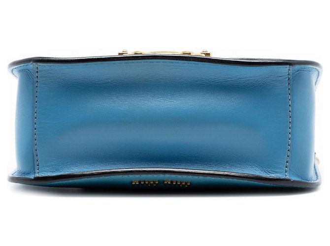 Miu Miu Blue Goatskin Madras Crossbody - vista 3