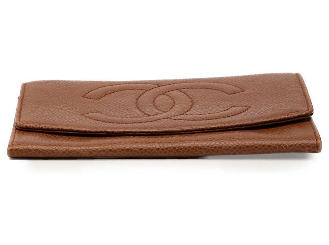 Chanel Brown CC Caviar Kompaktgeldbörse Braun - Ansicht 3