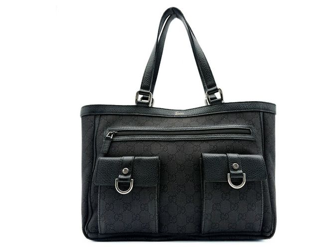 Gucci GG Pattern Canvas Tote Bag Schwarz - Ansicht 2