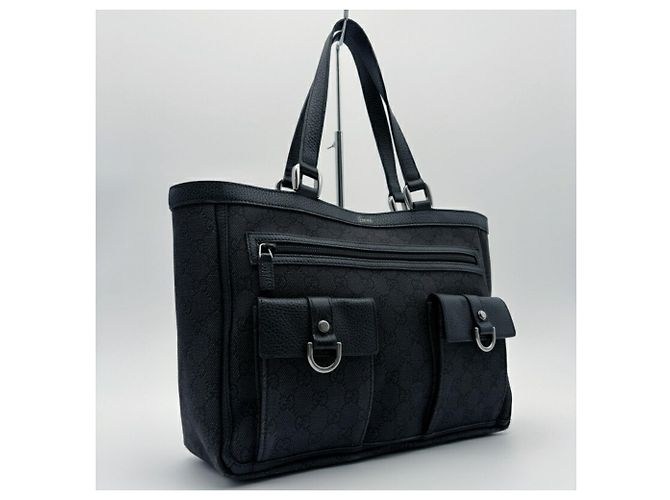 Gucci GG Pattern Canvas Tote Bag Schwarz - Ansicht 4