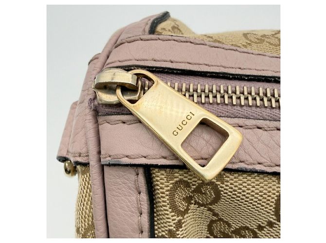 Borsa Boston 2-way Gucci Sherry Line Beige - vista 12
