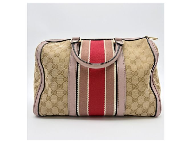 Borsa Boston 2-way Gucci Sherry Line Beige - vista 3