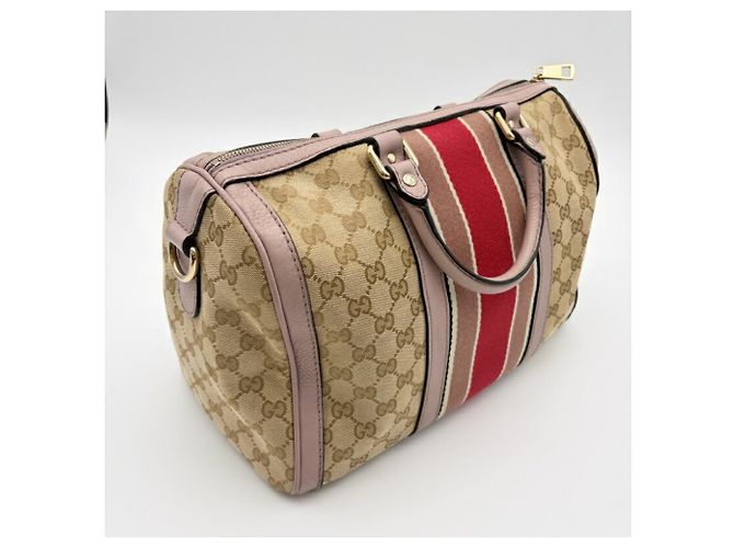 Borsa Boston 2-way Gucci Sherry Line Beige - vista 4