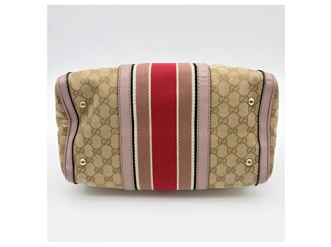 Borsa Boston 2-way Gucci Sherry Line Beige - vista 5