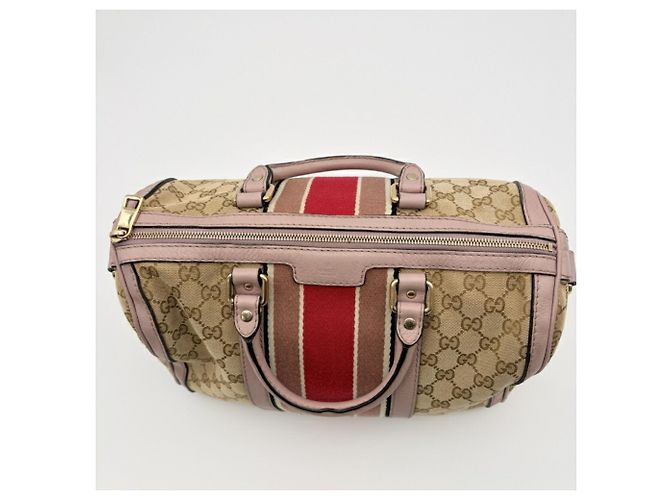 Borsa Boston 2-way Gucci Sherry Line Beige - vista 6