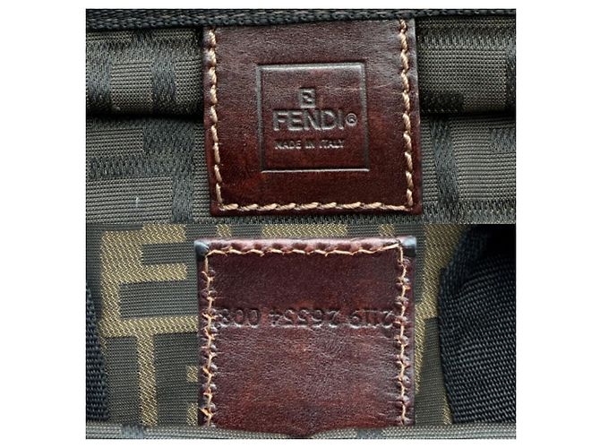 Fendi Zucchino Tote Bag Braun Schwarz Dunkelbraun - Ansicht 14