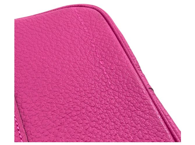 Borsa Hermès Garden Party PM in pelle Negonda Rosa Porpora - vista 11