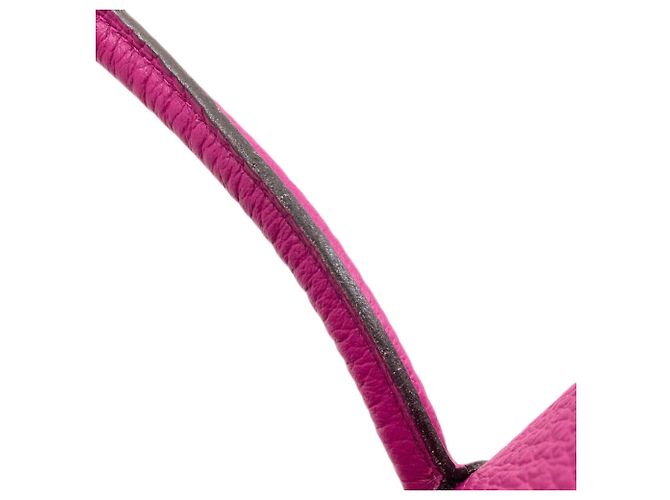 Borsa Hermès Garden Party PM in pelle Negonda Rosa Porpora - vista 12