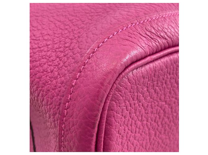 Borsa Hermès Garden Party PM in pelle Negonda Rosa Porpora - vista 18
