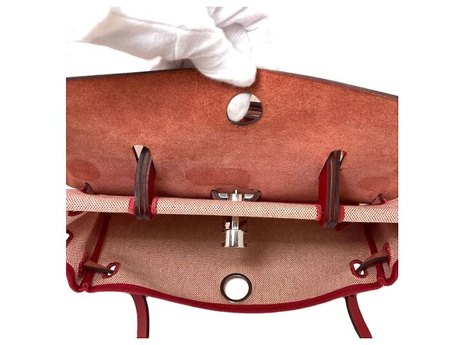 Hermès Borsa Hermes Herbag Zip 31 Rosso - vista 12