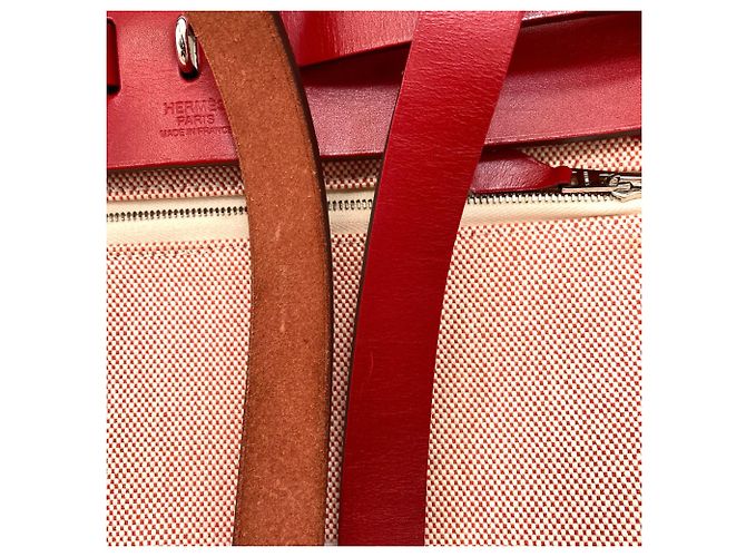Hermès Borsa Hermes Herbag Zip 31 Rosso - vista 17
