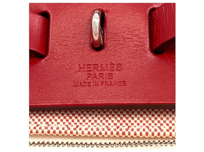 Hermès Borsa Hermes Herbag Zip 31 Rosso - vista 6
