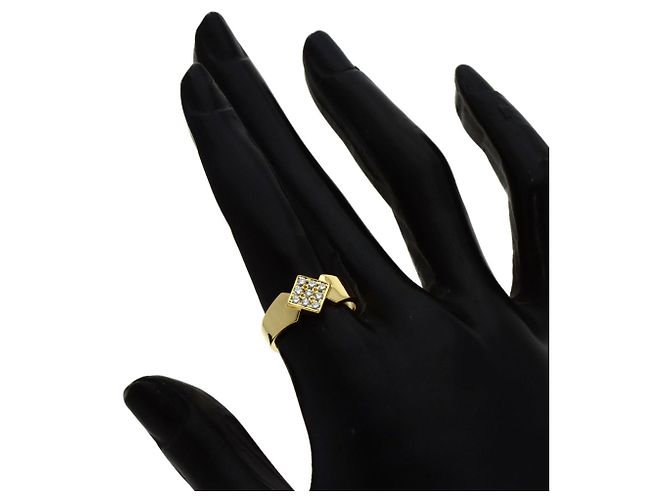 Anillo de alianza Christian Dior en oro amarillo de 18K y diamantes Dorado - vista 7
